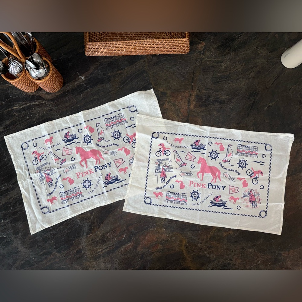 Pink Pony Bar Hand Towels